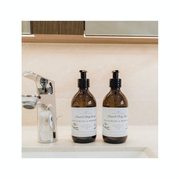 Petitgrain and Rosemary Hand and Body Wash and Lotion